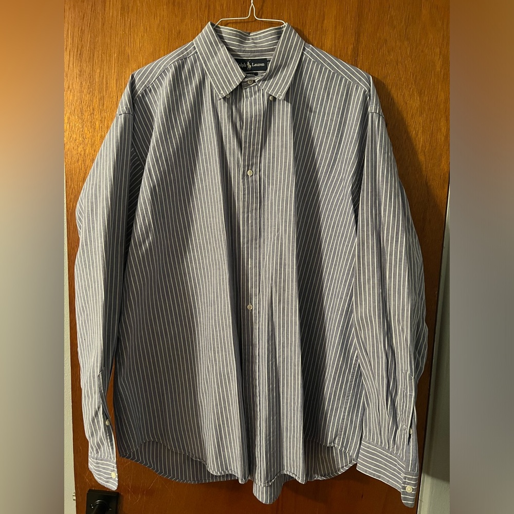 Polo by Ralph Lauren Men’s Blue Striped Shirt Sz.XXL